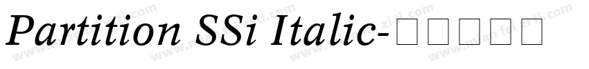 Partition SSi Italic字体转换